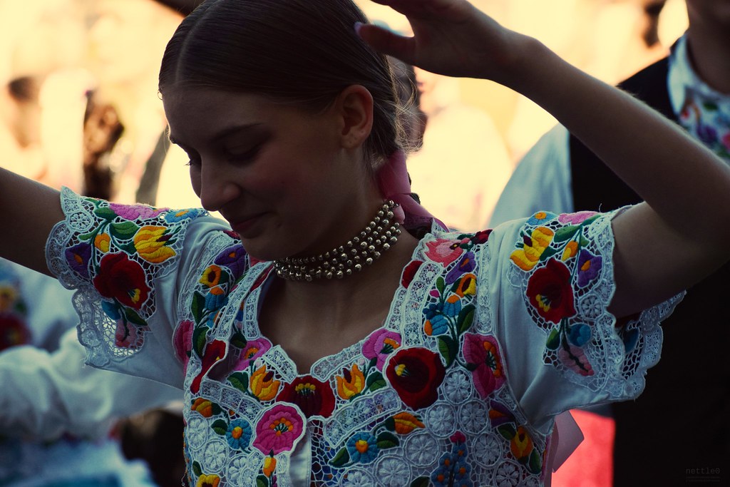 Kalocsa girl in harvest procession